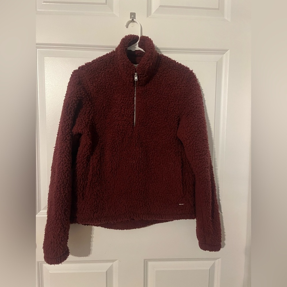 Hollister 1/4 Zip Sherpa Pullover